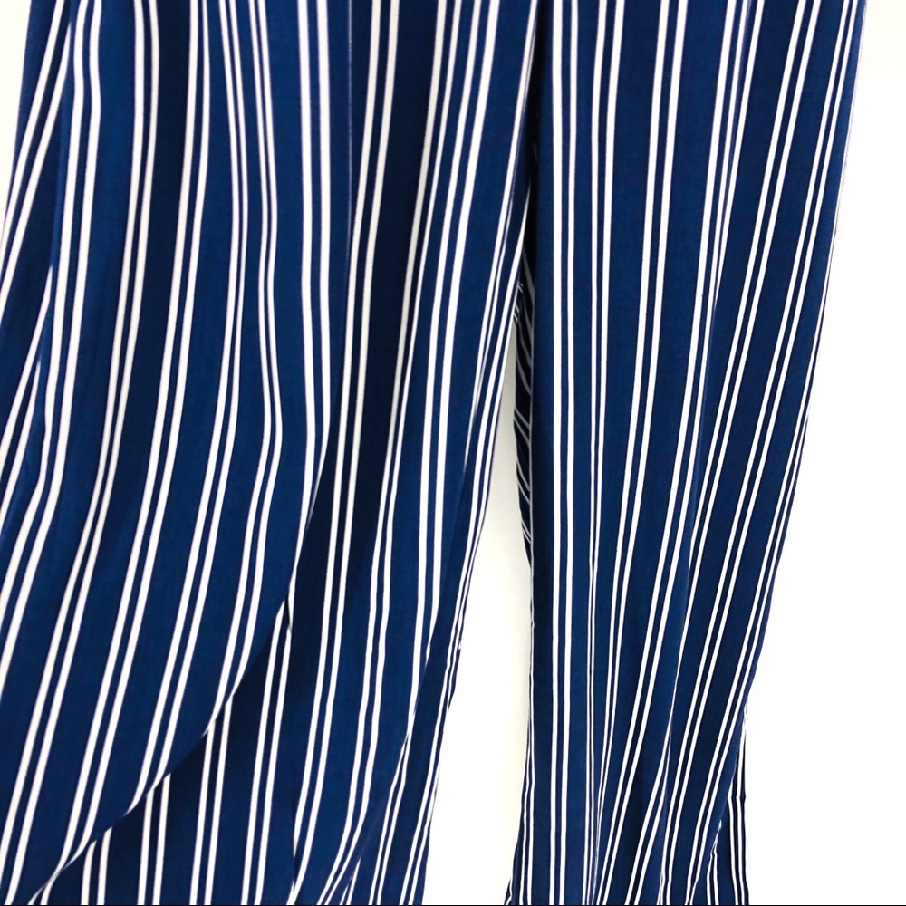 NWT BB Dakota Navy White Striped Halter Jumpsuit - Picture 5 of 8